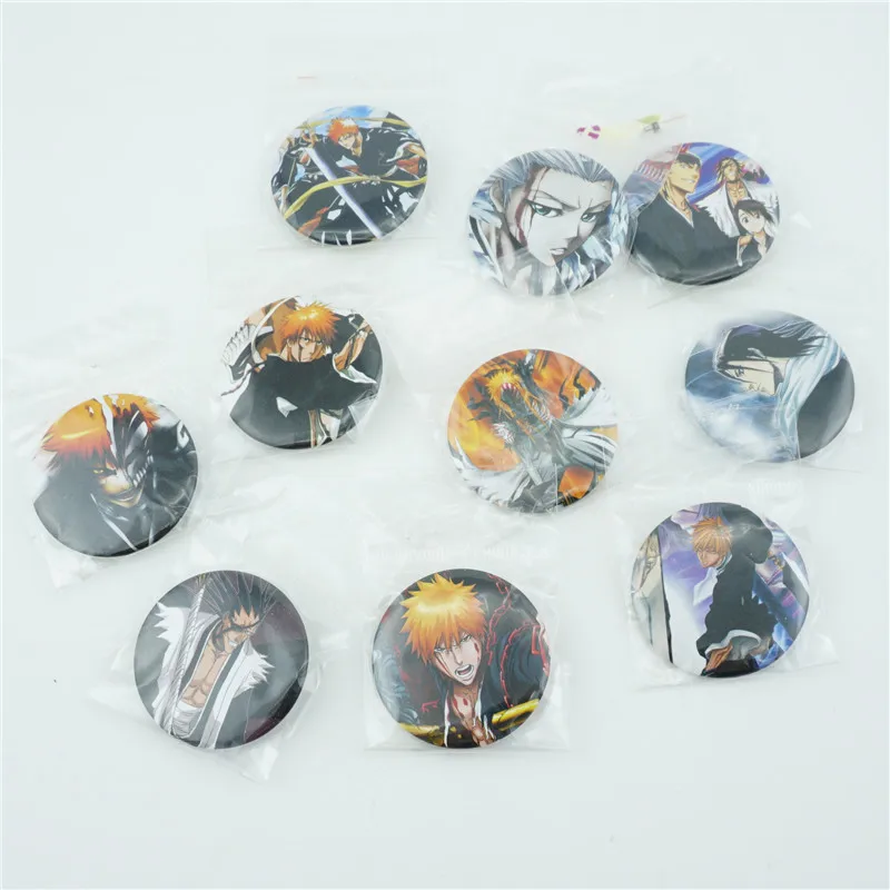 10 шт./компл. аниме отбеливатель Kurosaki Ichigo фигурки заколки броши значки нагрудное