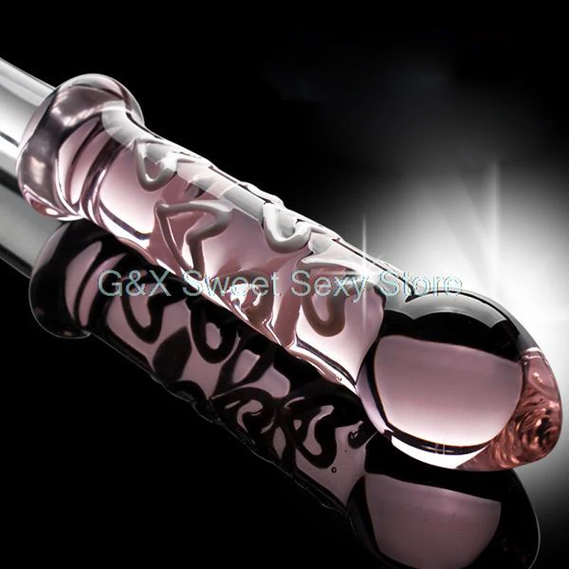 Прозрачный стеклянный фаллоимитатор для женщин секс товары стимуляции точки