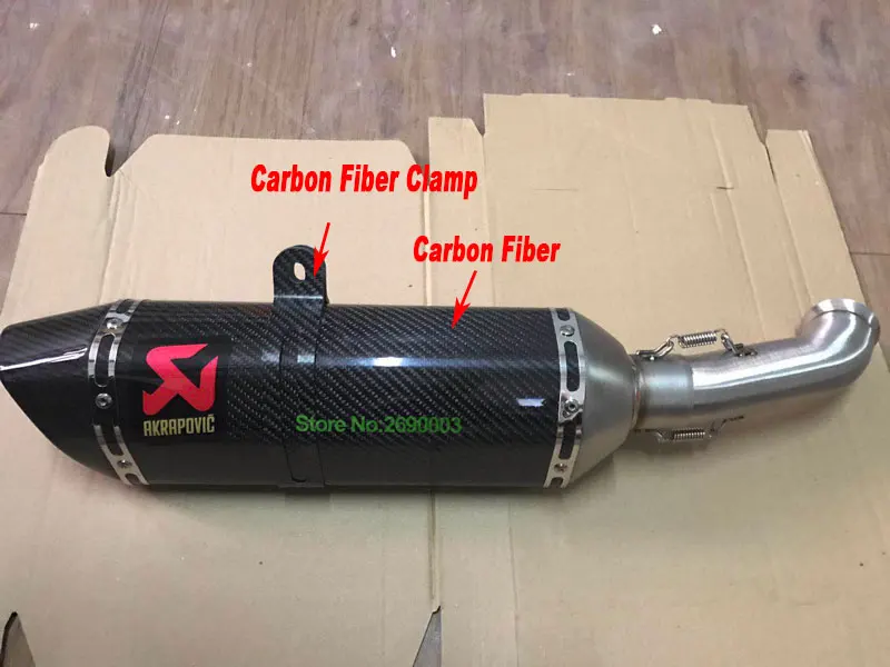 Мотоцикл Akrapovic углеродного волокна выхлопной глушитель выхлопной трубы, пригодный для KTM DUKE 390 200 250 DUKE RC390 DUKE 125- год