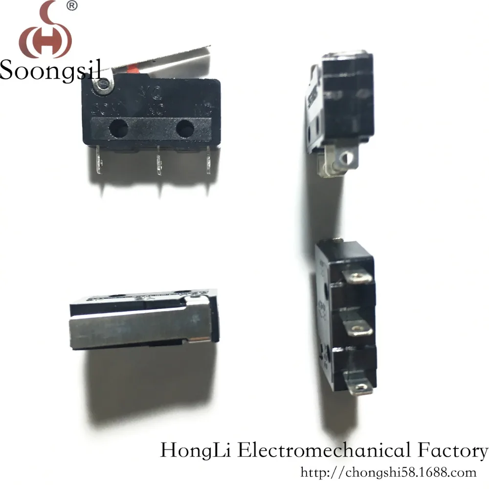 Микро сенсорный переключатель Mini 3 шпильки мгновенный NO + NC 125VAC 250VAC с 20 мм Длинный