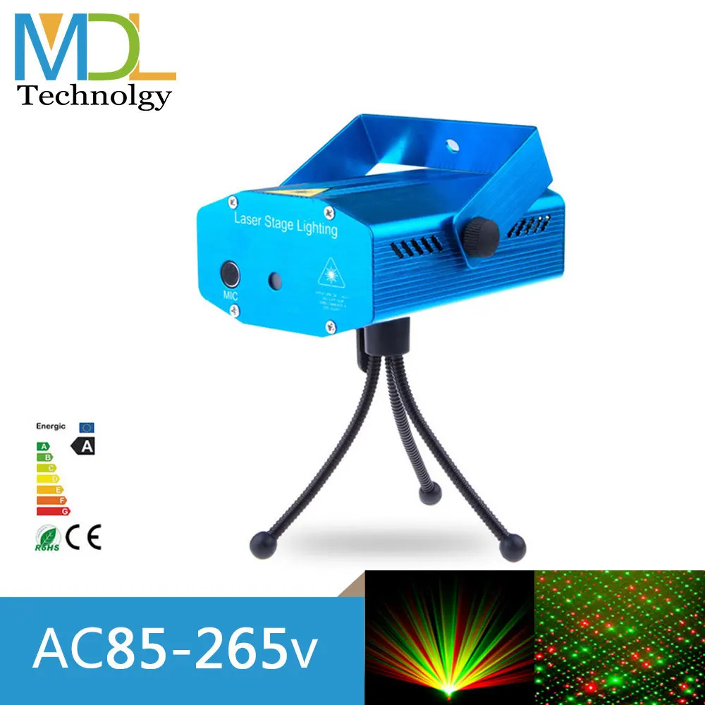 Портативный СВЕТОДИОДНЫЙ Свет Этапа Мини Лазерный Проектор Диско DJ Light музыка Xmas