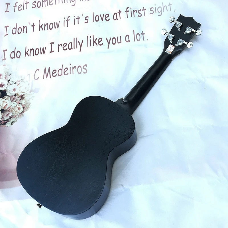 Гавайские гитары укулеле черный 21 дюймов 4 струны Ukelele дешевые Гавайи мини гитара из красного дерева