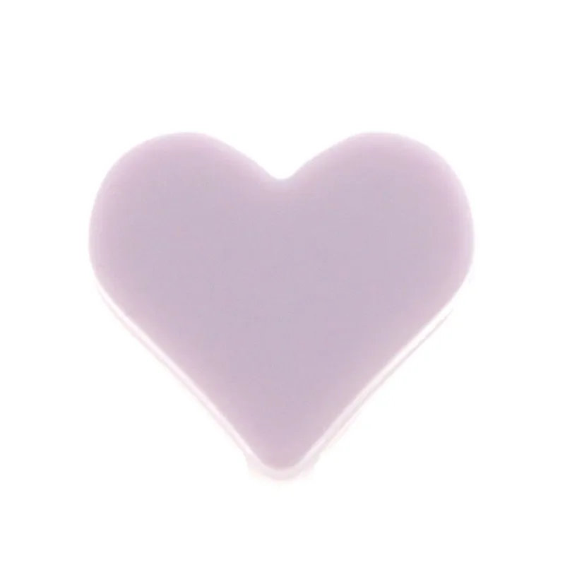 05 Light Purple Свободные силиконовые бусины в форме сердца, 20 шт., Детские Прорезыватели, прорезыватели, ожерелье, браслет, Bpa, пустышка, цепочка для кормления, подарки для кормящих - Цвет: 05 Light Purple