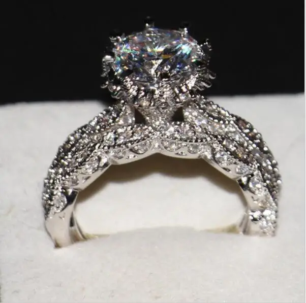 Женское кольцо из серебра 2017 пробы с фианитом 8 мм 5 А | Украшения и аксессуары