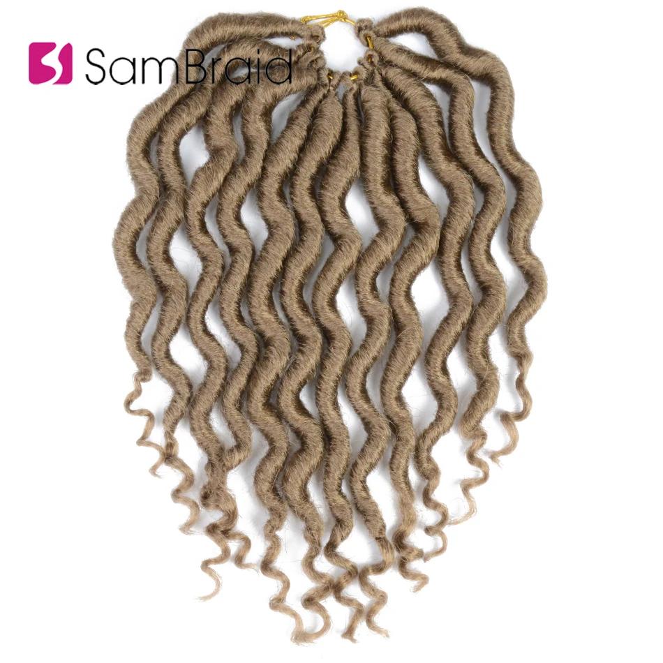 SAMBRAID Goddness Faux locs Curly вязаные волосы для наращивания 12 дюймов 100 г/упак.