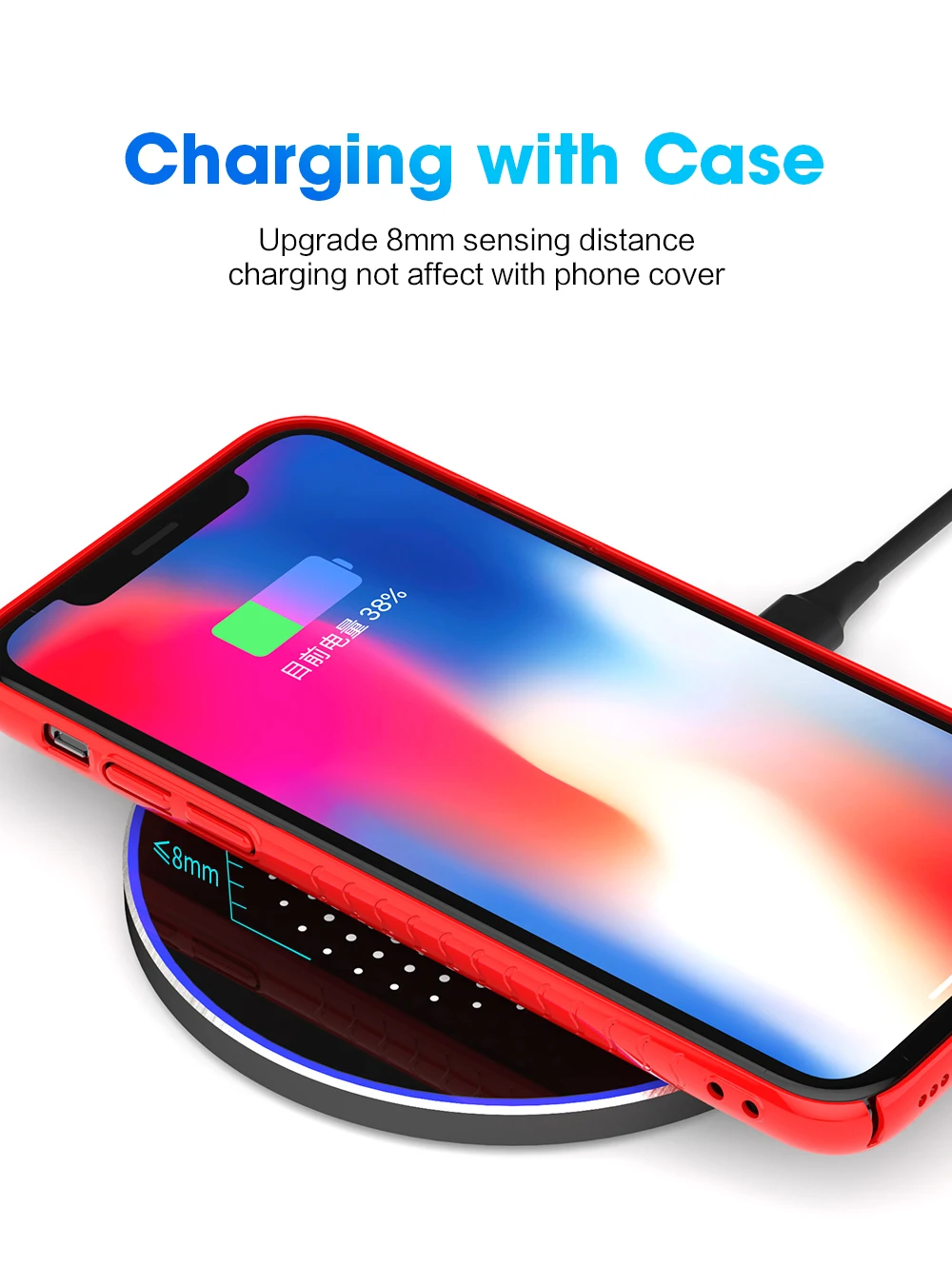 SIKAI 15 Вт Беспроводное зарядное устройство CP60 коврик для huawei mate 20 pro RS qc3.0 10 Вт беспроводной зарядный коврик для iPhone X/XS Max XR 8 Plus