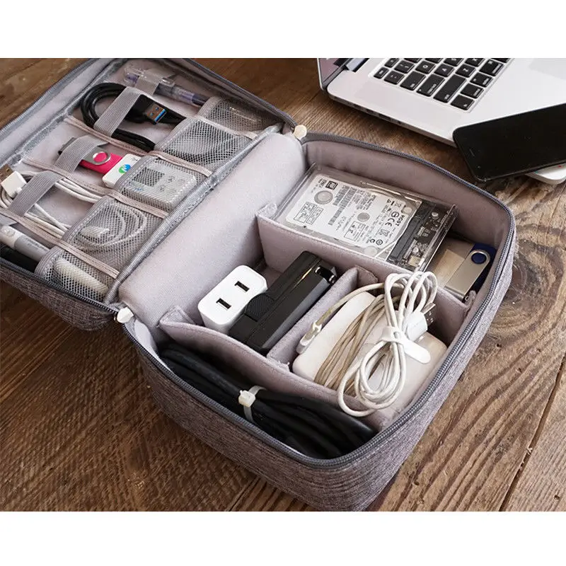 Органайзер для путешествий с usb-кабелем, аксессуары для электроники, сумка для хранения, Модный чехол с жесткими дисками