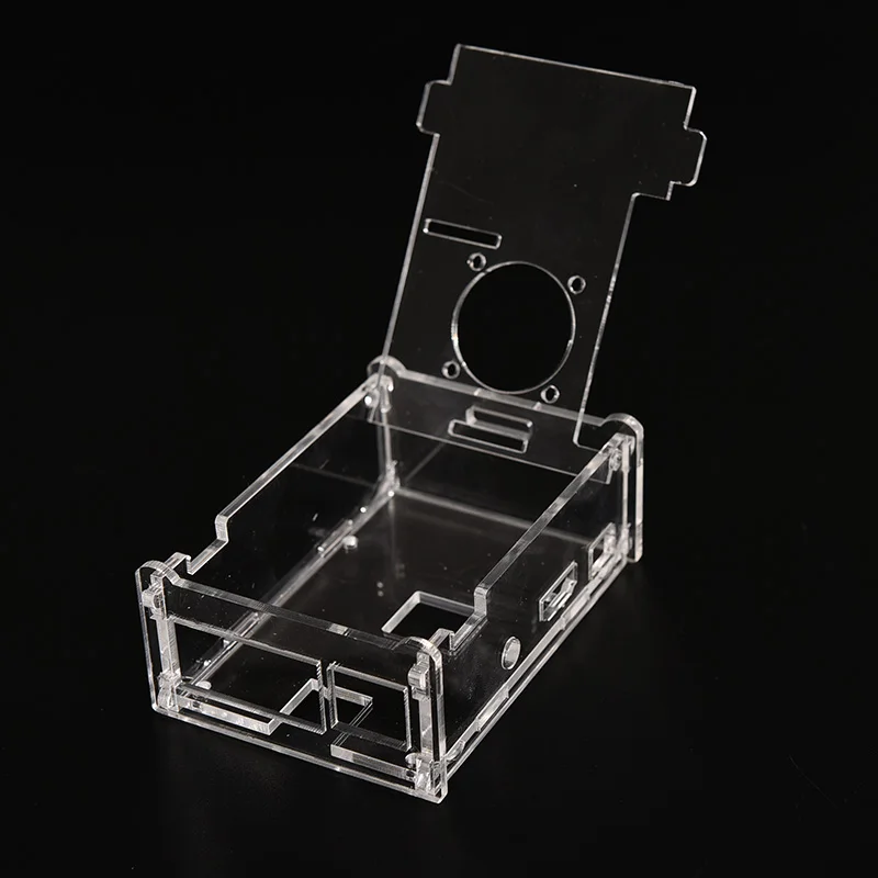 Прозрачный ясно чехол коробка вентилятор охлаждения корпус для пи малины 2