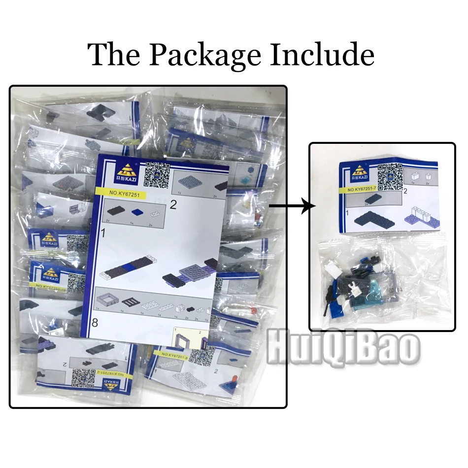 

HUIQIBAO 305pcs 16in1 Police Truck Car Building Blocks City Helicopter Speeding Construction Bricks Toys For Children