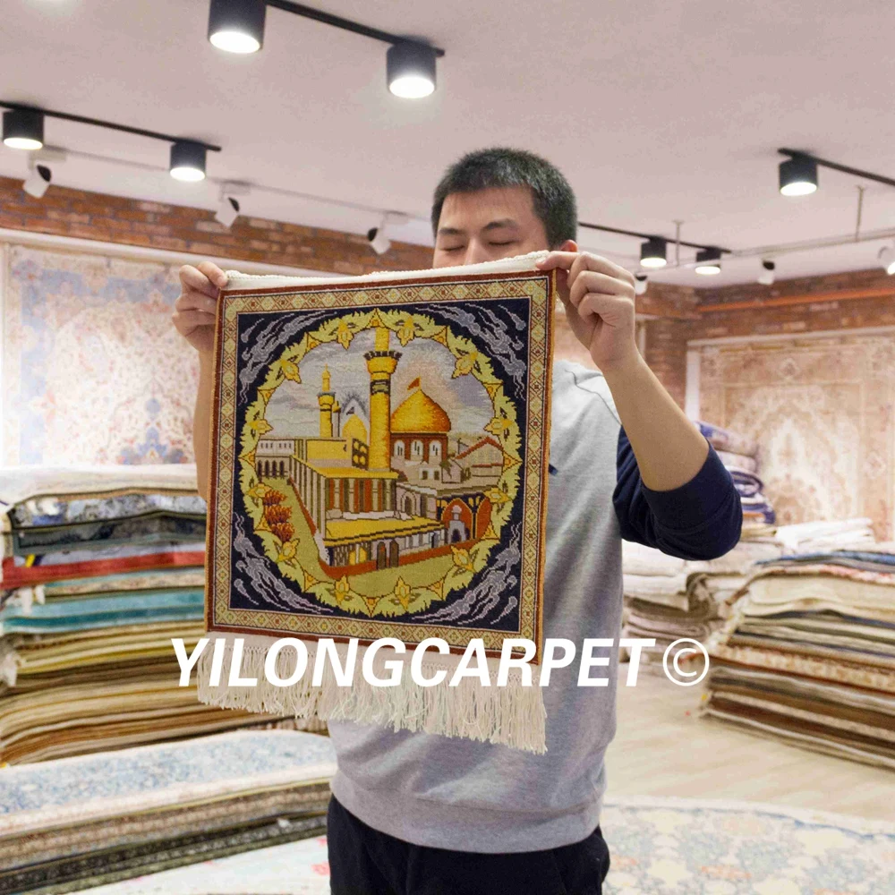 YILONG 1 3 'x 3' миниатюрный Шелковый коврик ручной работы гобелен с узлом|Гобелен| |