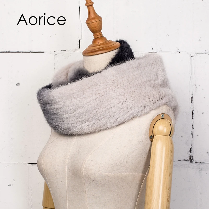 Pudi SF758 MS новая зимняя норки шарф цвета градиентные моды чтобы согреться|fur scarf|fashion