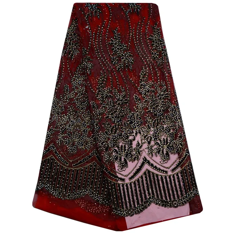 Бесплатная доставка 5 лет/лот кружево в африканском стиле с камнями много камней