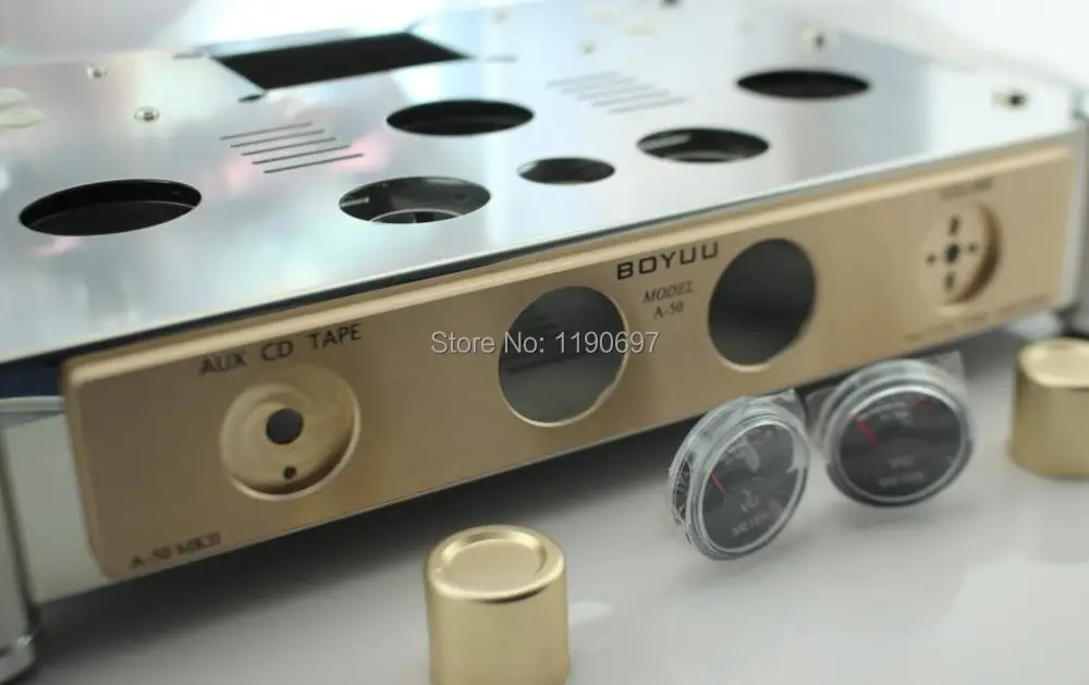 Усилитель мощности шасси из нержавеющей стали перфорированный корпус DIY 370 мм * 280