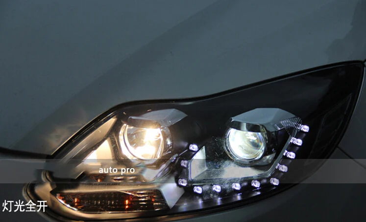 Авто Clud светодиодный фары для ford focus 2012 2014 бифокальные линзы H7 Ксеноновые Focus