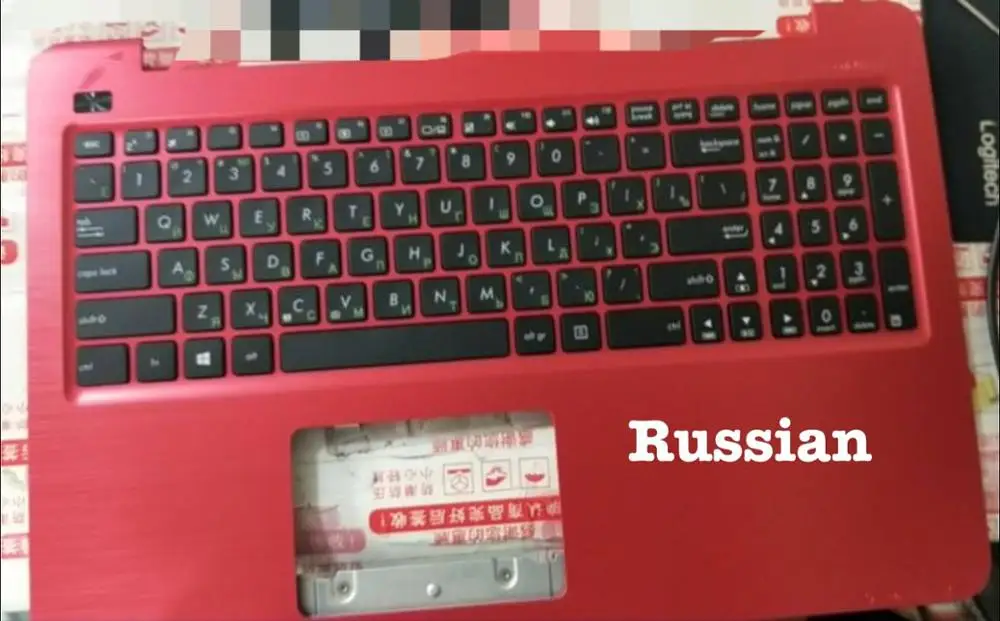 Цвет: желтый Новая русская/английская клавиатура для ноутбука Asus FL5900U A556U K556UA X556UA F556U VM591U V556U чехол для клавиатуры - Цвет: Цвет: желтый