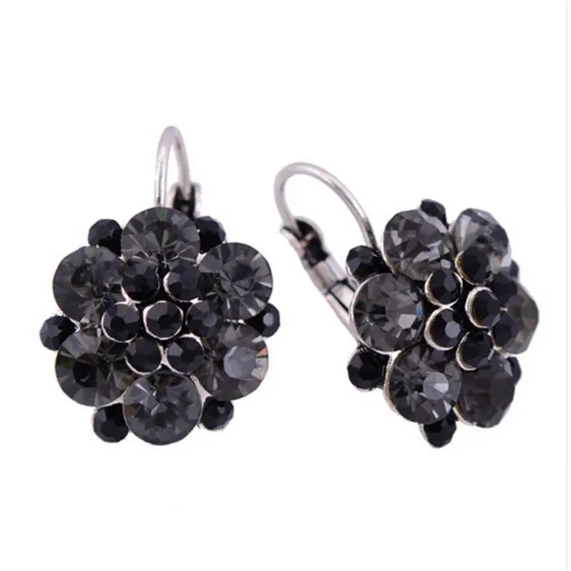 LUBOV 7 Colors Lady Colorful Beads Lucky Rhinestones Gold Silver Ethnic Clip On Earrings For Women And Girls Statement Jewelry | Украшения