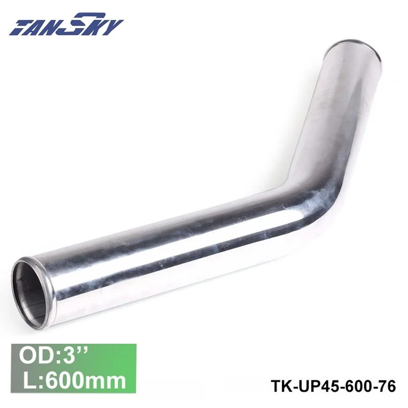 2 шт/блок 76 мм 3 &quotOD Out/Inlet алюминий 45''Turbo/интеркулер колено трубопроводы L: 600 для