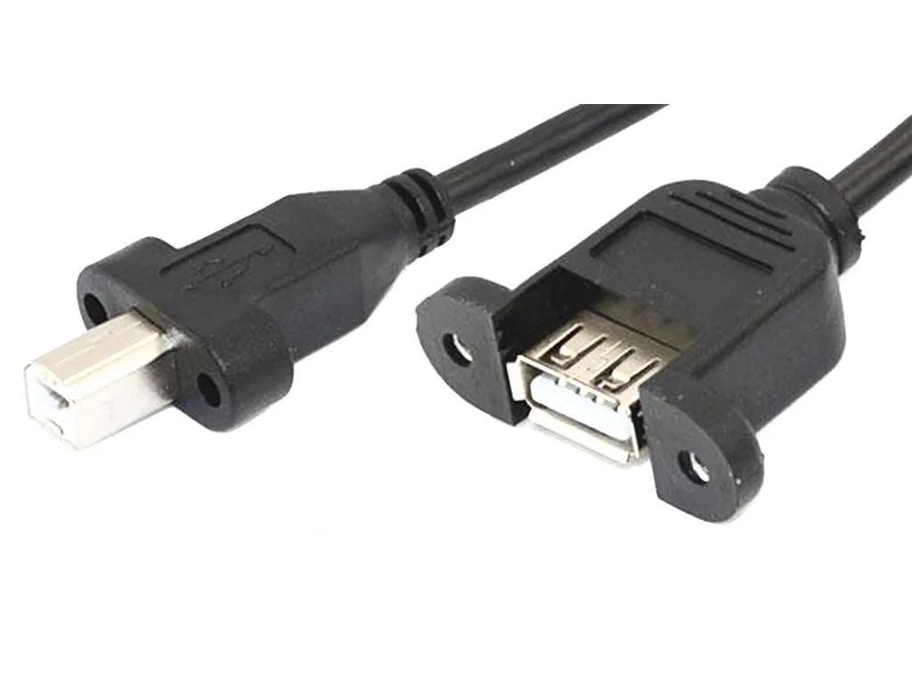 0 25 м 1 5 USB 2 A розетка Панельное крепление к B штекеру Удлинительный кабель|usb b male|to