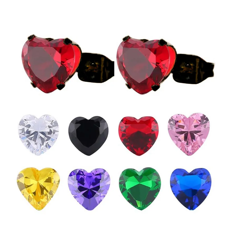 Женские серьги гвоздики из нержавеющей стали черного цвета|earings women jewelry|small stud