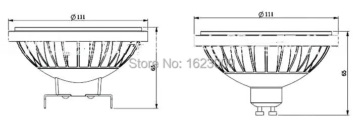 AR111 QR111 ES111 GU10 светодиодный светильник, 12 Вт, 15 Вт, Вход AC85-265V/DC12V прожектор удара света ампулы G53 теплый белый/холодный белый с регулировкой яркости
