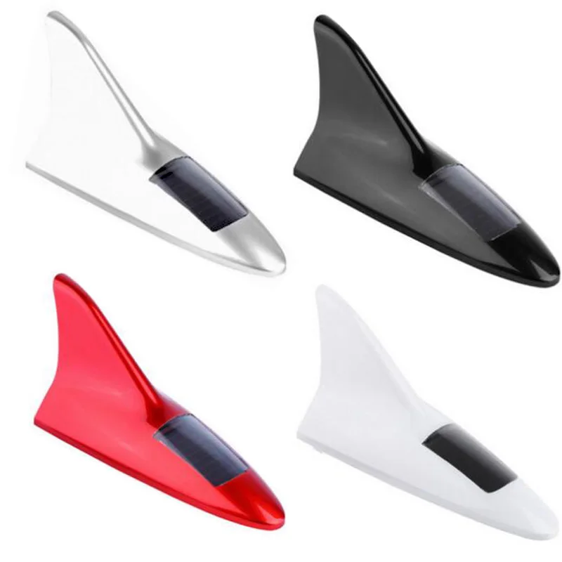 

Auto Car Solar Power LED Warning Tail Light Shark Fin Antenna Style Emergency Alarm Auto security lighting