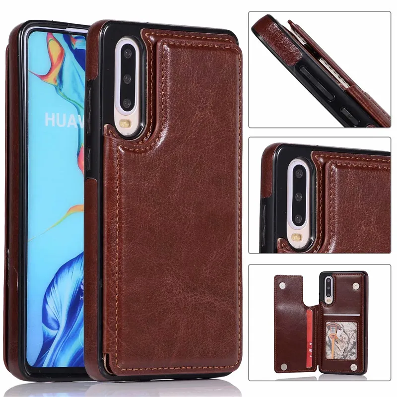 Роскошный чехол из искусственной кожи для Huawei Mate 20 Lite Pro держатель карт подставка