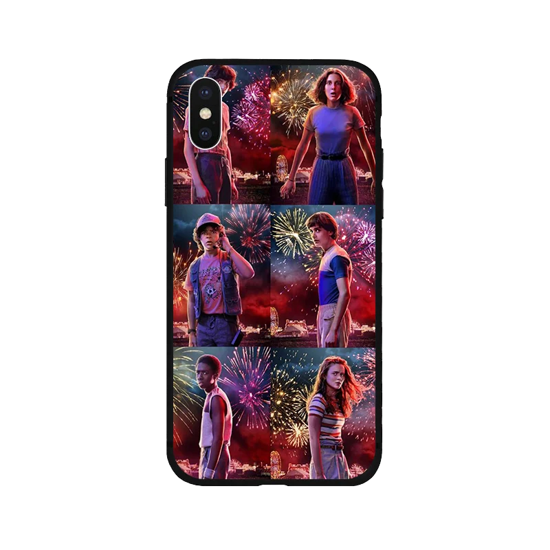 Stranger things Сезон 3 черный мягкий ТПУ чехол для телефона iPhone11 8 7 6 6S Plus X XS XR MAX 5 5S SE