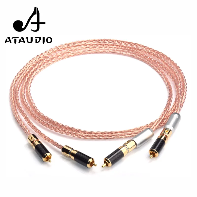 

ATAUDIO 7N OCC Hifi RCA Cable HiFi System subwoofer Converter Adapter DJ Equipment TV Amplifier Speaker Home Theater