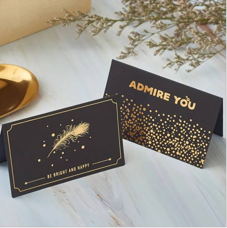 1 шт. креативная поздравительная открытка на день рождения Рождество бронзовая