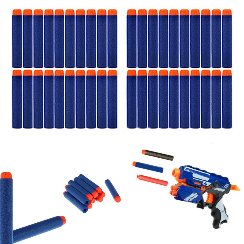 50 шт./компл. полый с круглым носком мягкие пены пуля пластиковая военные присоски