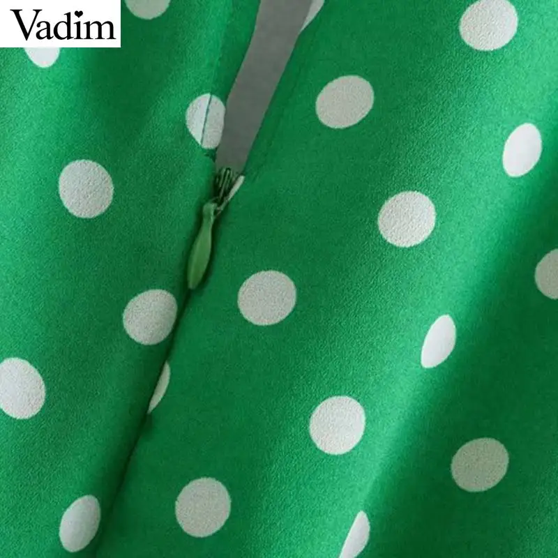 Вадим женщин в горошек печати Комбинезоны карманы плиссированные сладкий Кнопка