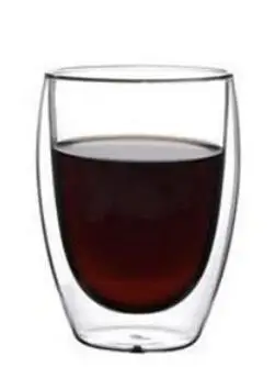 6 шт./лот 350 мл стеклянные чайные чашки с двойными стенками набор стеклянных чашек