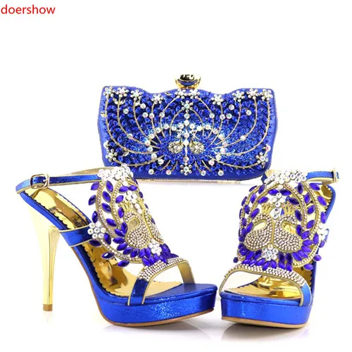 

doershow new Shoes and Bag Sets for Women African Matching Shoes and Bags Italian In Women Bags and Shoes Set Italy PAB1-19