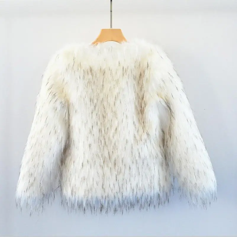 2018 Winter women's jacket faux Raccoon Dog Fur coat Small fragrance long sleeve imitation fur slim was thin outwear L1608 | Женская