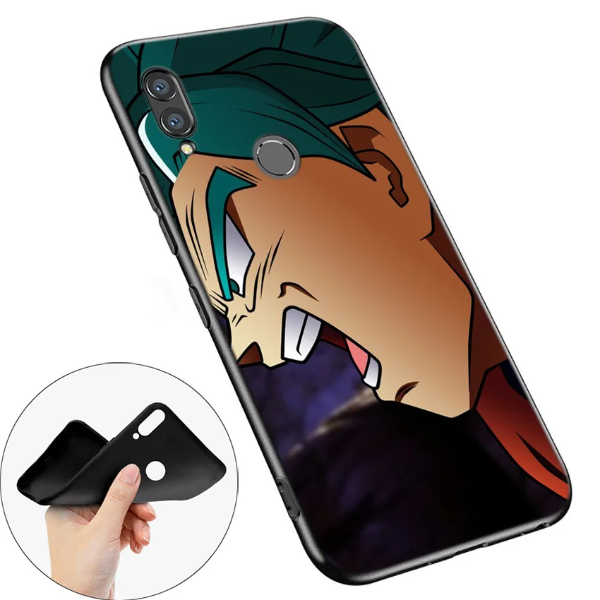 Черный силиконовый чехол-сумка для huawei Honor 10i Y7 Y6 Y5 Y9 8X 8C 8S 9 10 Lite Pro Enjoy 9E 9S Dragon Ball Son Goku