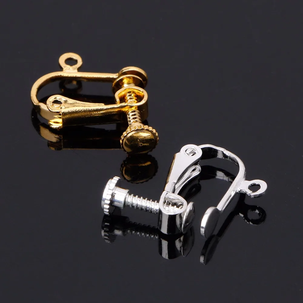 Модная серьга в виде клипсы без пирсинга для ушей латунные винтовые сережек