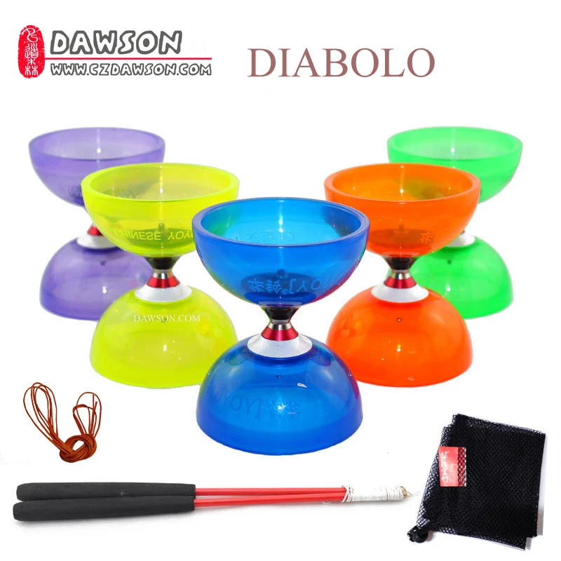 Один новый китайский набор подшипников YOYO 3 Diabolo из стекловолокна прозрачные
