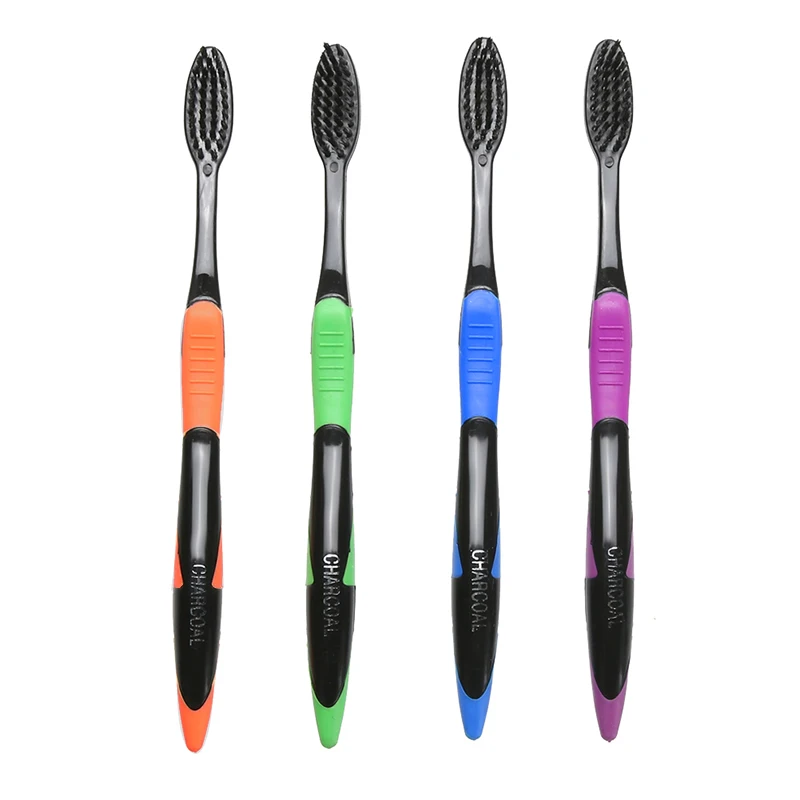 Зубная щетка с бамбуковым углем зубная для ухода за полостью рта мягкая нано