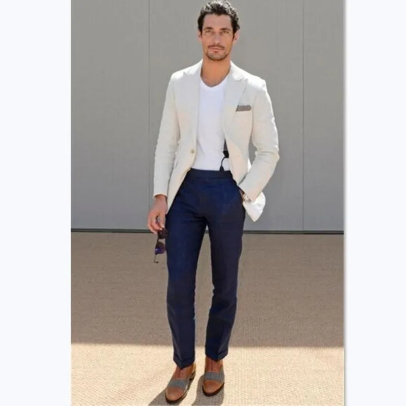 Повседневная Льняная мужская летняя пляжная свадебная одежда для вечеринки