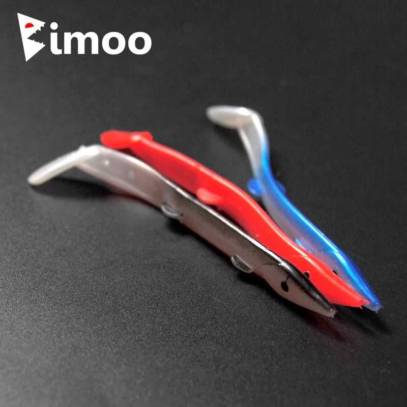 Bimoo 50/100 шт. 8 5 см 1 15 г оранжевые синие Черные угорь стильные желейные приманки Pollock