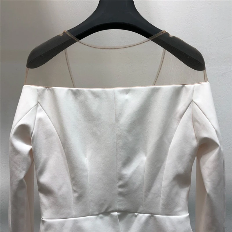 VGH сетка лоскутное перспективное Женское пальто с блестками длинный рукав