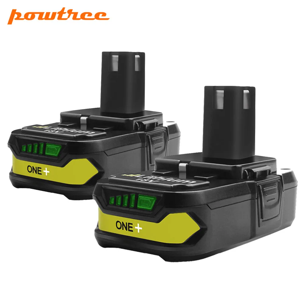 2 PACK 2X18 в 2500 мА/ч, литий-ионный аккумулятор P107 Перезаряжаемые аккумулятор для Ryobi Мощность инструменты сверла заменить P100 P102 P103 P104 P105 P107 P108 L50 - Цвет: 2 PACK