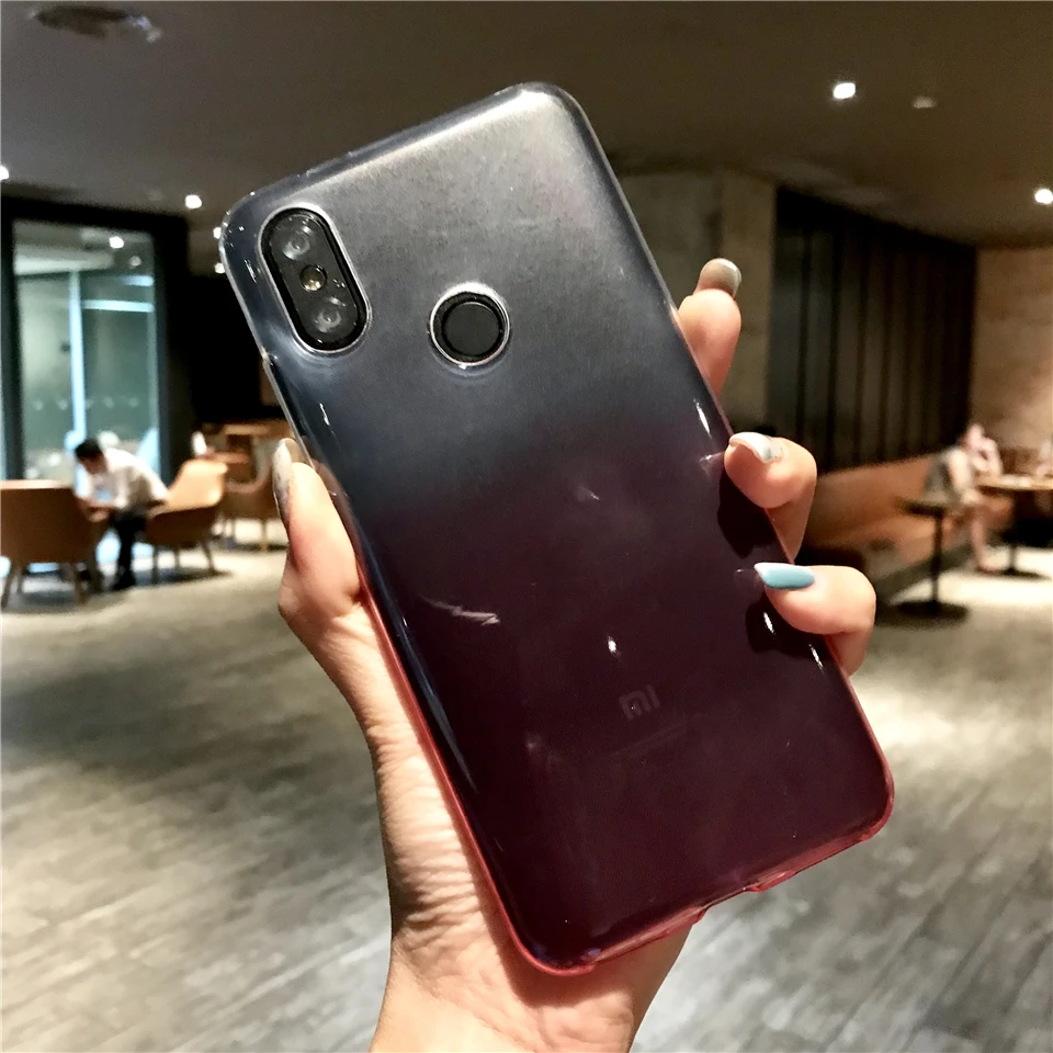 Блестящая силиконовая в цветах радуги чехол для телефона XiaoMi RedMi 6 Pro 6A 5 5A 4A 3 S Note 4