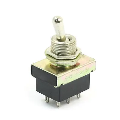 AC 220V 3A 2PDT ВКЛ-ВЫКЛ 2 позиции 6 контактов Φ переключатель черный | Строительство и