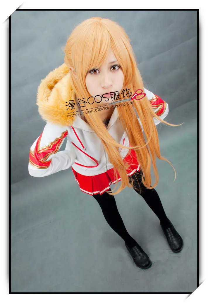Толстовка с капюшоном для косплея Sword Art Online Asuna теплая куртка на зиму и весну|asuna