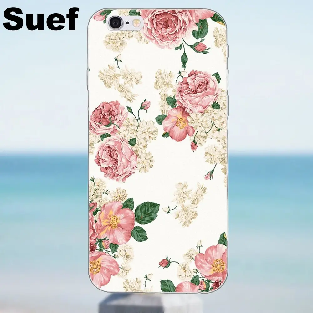 Suef мягкий дизайн для iPhone X 4 4S 5 5S 5C SE 6 6S 7 8 Plus Samsung Galaxy A3 A5 J1 J3 J5 J7 2016 2017 романтический