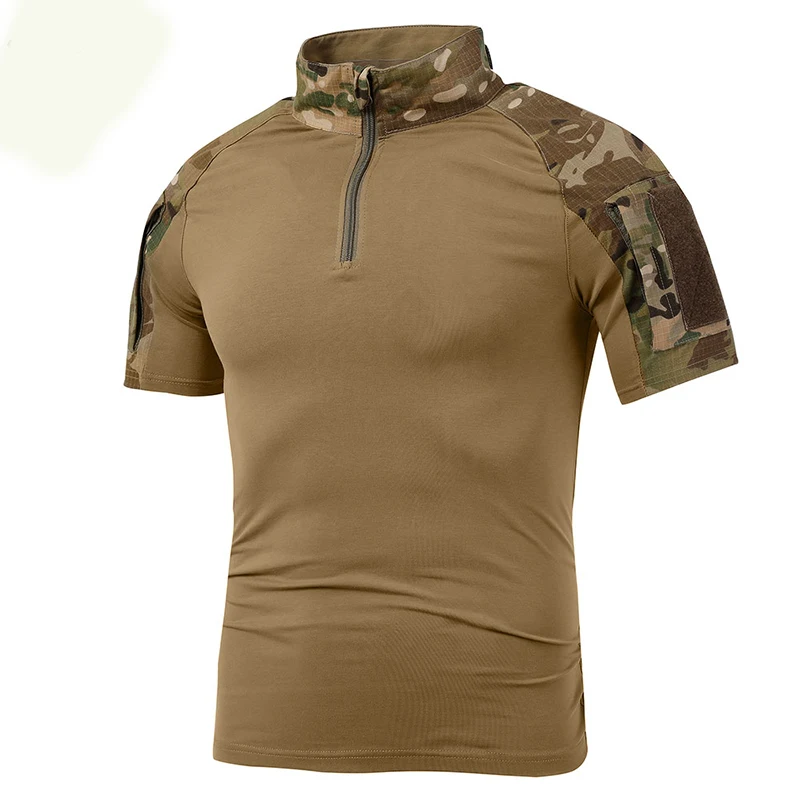 Футболка мужская тактическая с коротким рукавом хлопок камуфляжная расцветка