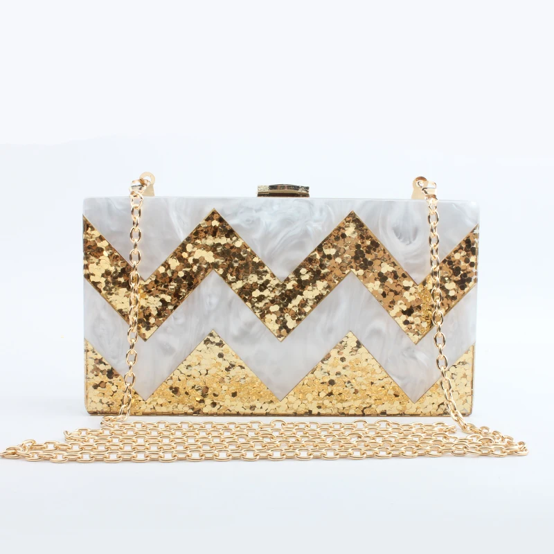 Индивидуальный модный дизайн Стильный акриловый вечерний кошелек с вышивкой