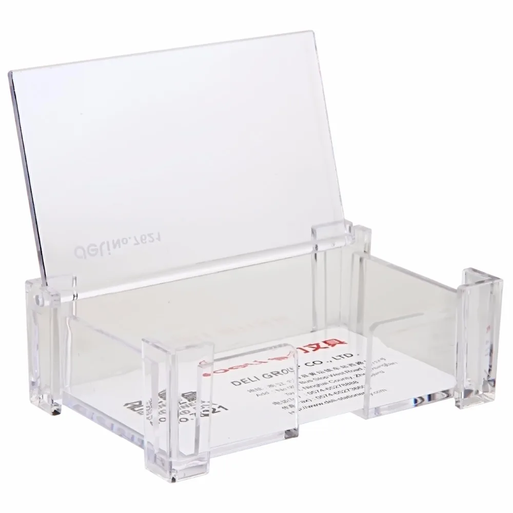 

1 Pc of Plastic Transparent Business Card Holder and Card Case for School Stationery & Office Supply