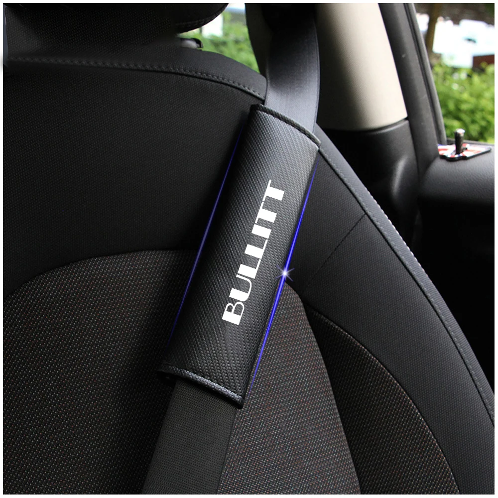 Reflective Car Seat belt shoulder Pads Safe Belt Cover For Ford Bullitt Styling Auto Parts 2pcs | Автомобили и мотоциклы